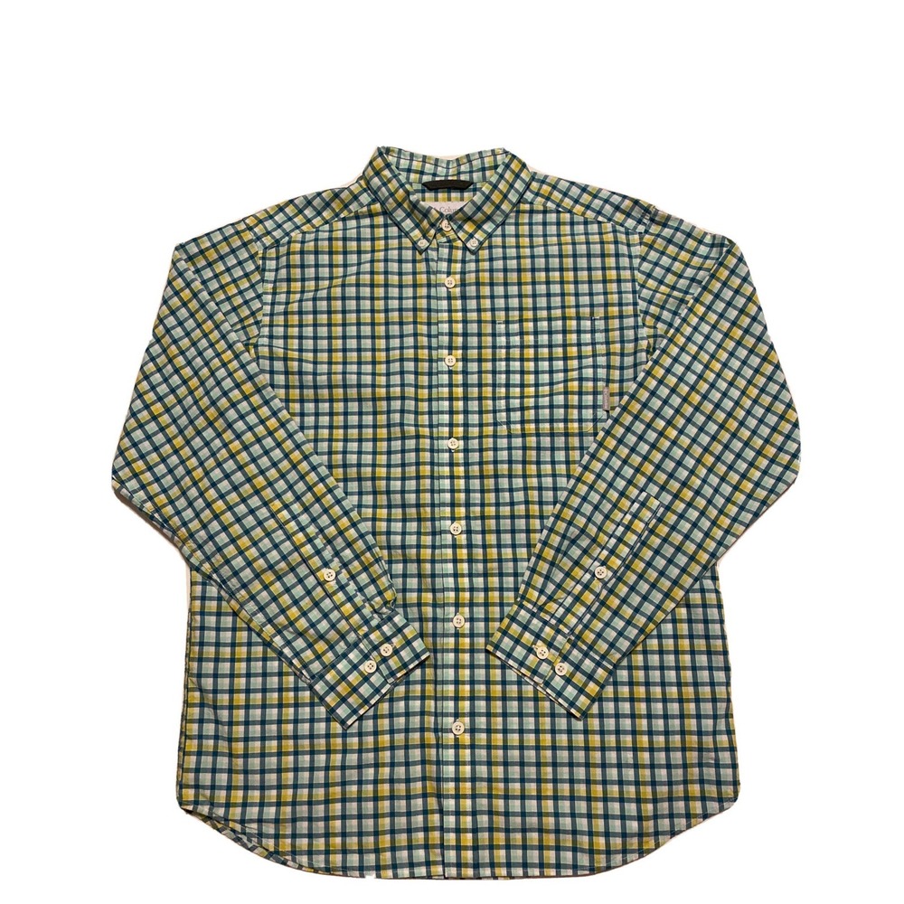Columbia Sportswear Mens Shirt‎ Size M Multicolored Plaid Long Sleeve Pocket EUC